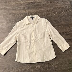 Jones New York Signature Easy Care Button-Up Blouse